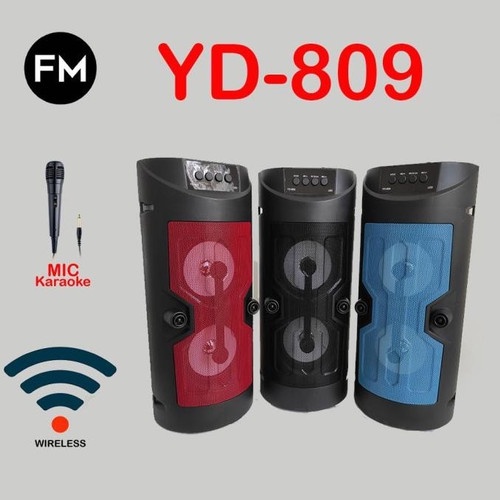 SPEAKER BLUETOOTH YD 809 MICROPHONE KARAOKE SALON WIRELESS DOUBLE BASS