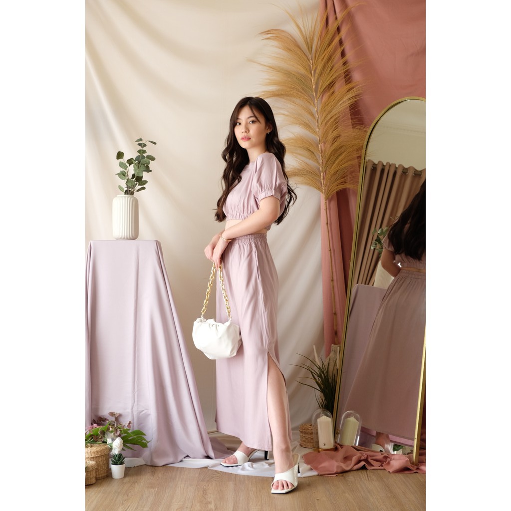 Miyo Set - Atasan Skirt Setelan Wanita Crop Top