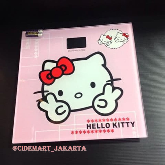 [ORIGINAL] TIMBANGAN BADAN DIGITAL 180KG / TIMBANGAN DESAIN DORAEMON &amp; HELLO KITTY FREE BATERAI