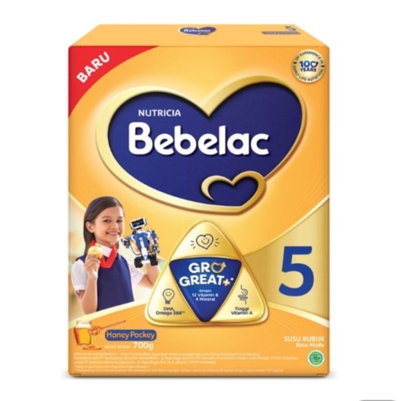 AMART Susu BEBELAC 5 HIQ-EQ Madu Honey Pockey 700 gram