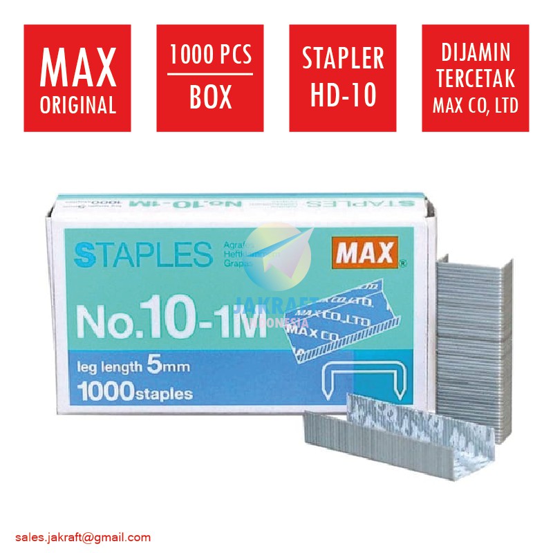 Max Stapler HD-10 1 box Max staplers 1000 stapler