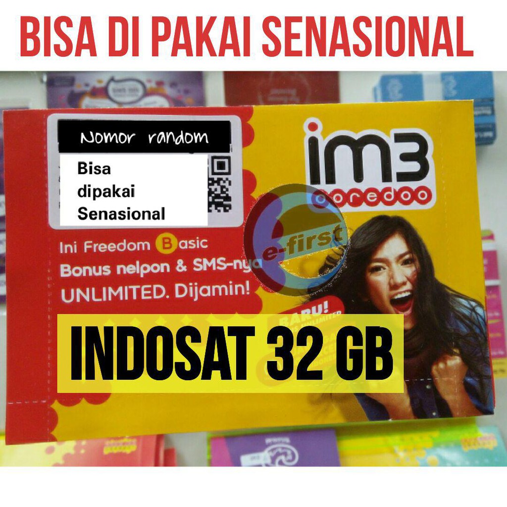 kartu perdana internet indosat 32gb kuota 5gb data 10gb + 1 gb mentari alternatif isat 52gb