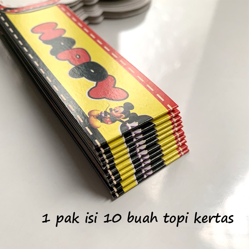 TOPI Pesta Ulang Tahun Anak LINGKAR KARAKTER isi 10 buah