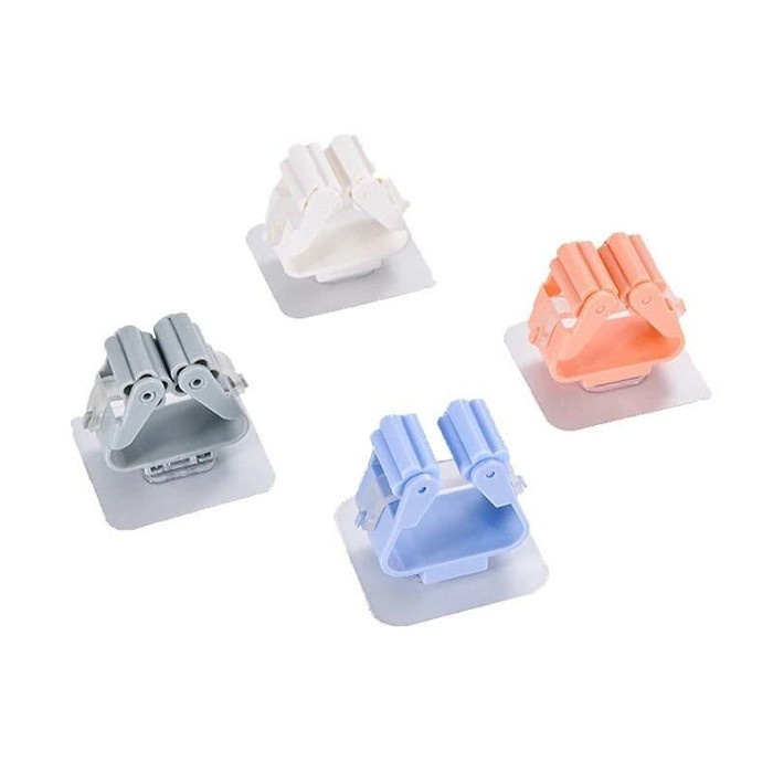 HOLDER DUDUKAN TEMPAT SAPU Gantungan Sapu dan Alat Pel Mop Holder Gantungan Hook