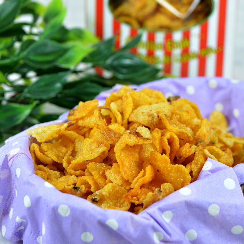 

Emping jagung pedas manis 250g