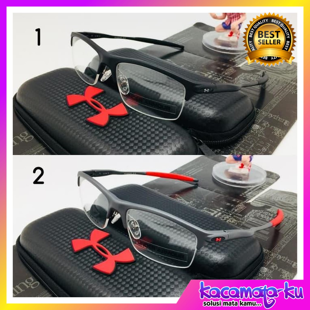 Frame Kacamata Under Armour Minus Plus Pria Antiradiasi 9007 - Supersin Clear Bisa Cod