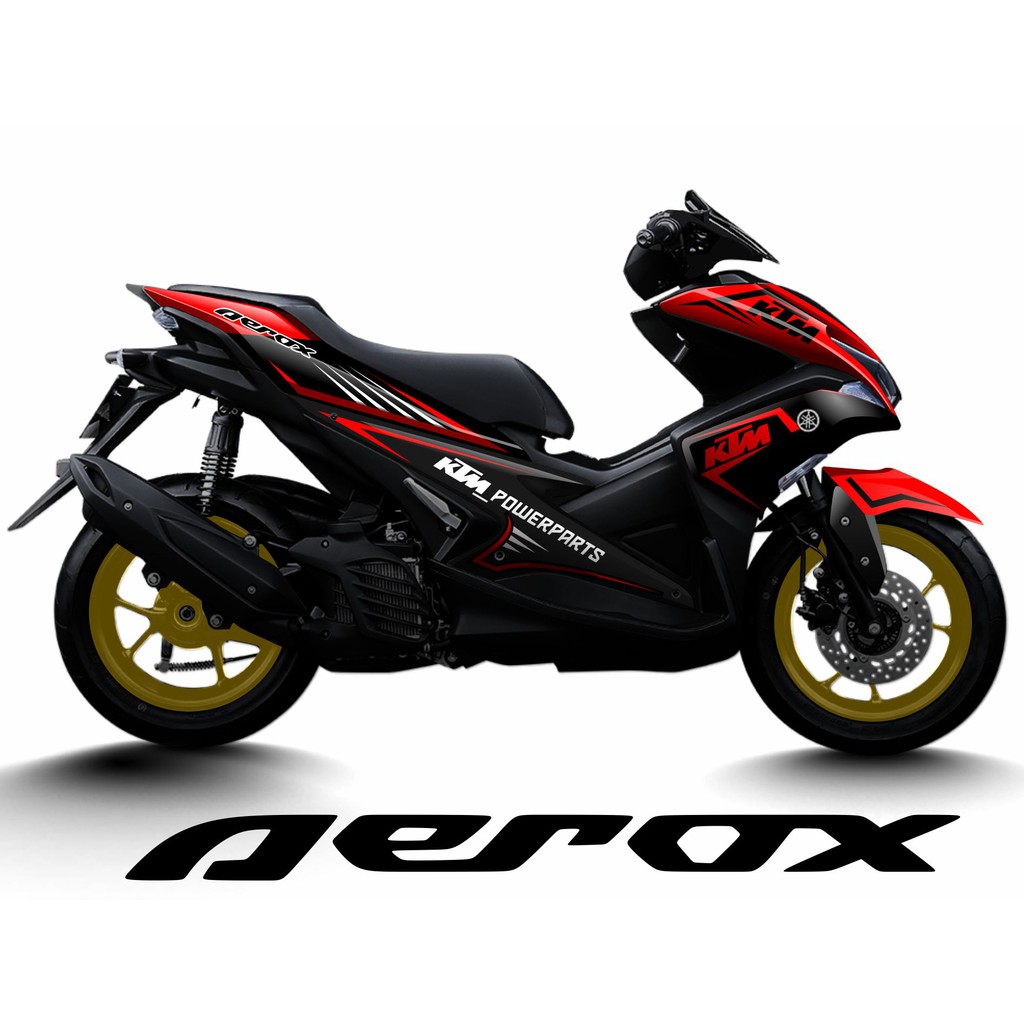 Decal Sticker Fullbody Yamaha AEROX Custom Disain KTM Racing