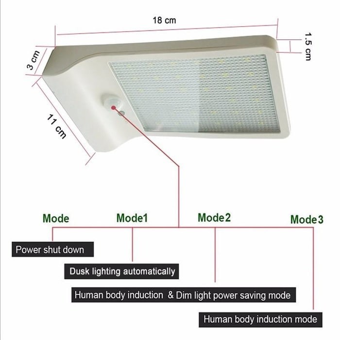 Solar Motion Light 36 Led Lampu Sensor Gerak Tenaga Matahari lampu taman outdoor