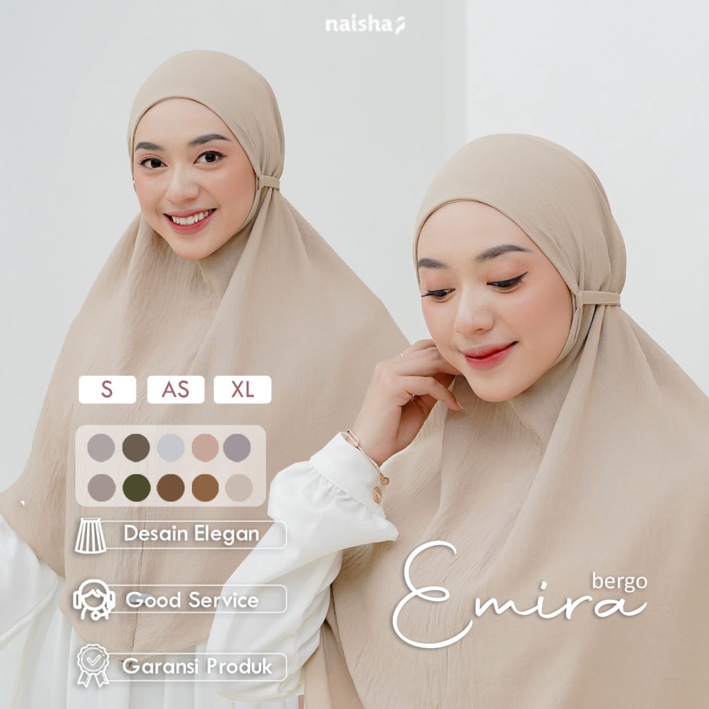 Naisha Official Emira Bergo Crinkle Airflow Jilbab Daily Kasual Muslimah Syari-1
