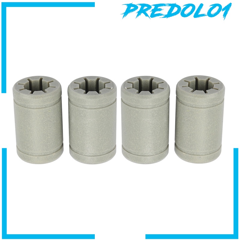 (Predolo1) 4pcs Lm8Uu Bearing Shaft Rjmp-01-08 8mm Bahan Plastik Warna Abu-Abu Untuk Printer