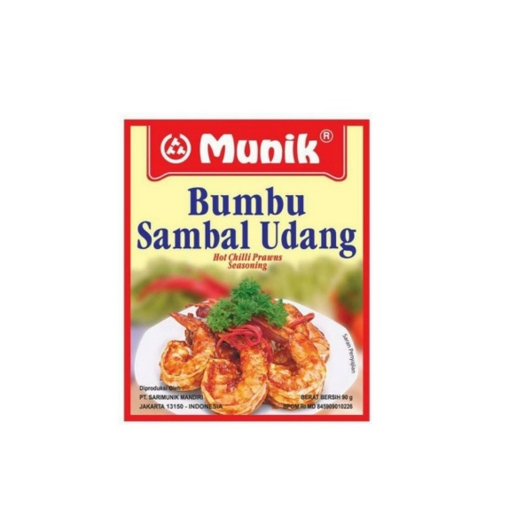 

Munik Bumbu Sambal Udang 90 gr Hot Chili Prawns Seasoning