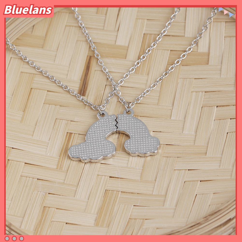 2pcs / Set Kalung Dengan Liontin Pelangi Untuk Wanita