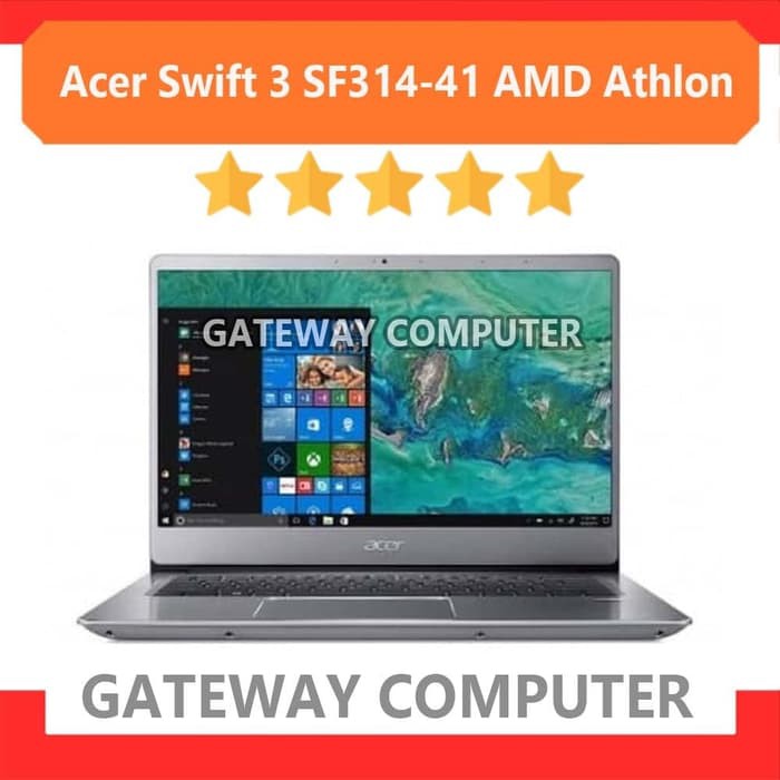 Laptop Acer Swift 3 SF314 AMD ATHLON 300U RAM 8GB 256GB 14 FHD Silver