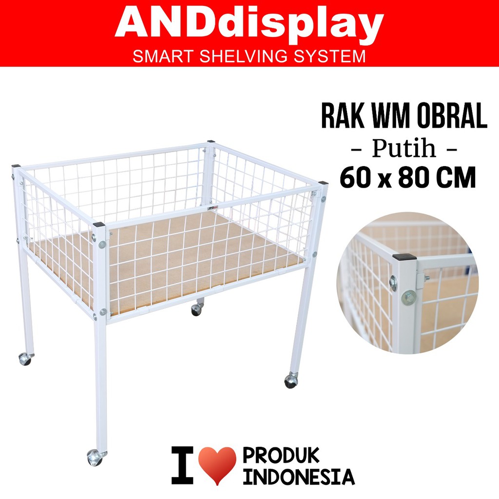 RAK OBRAL WIREMESH 60*80 CM BOX WAGON KERANJANG SERBAGUNA ANDDISPLAY