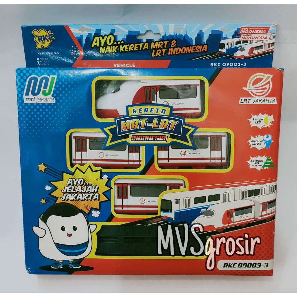 MVSGROSIR MAINAN KERETA API REL DAN LAMPU 09003-3
