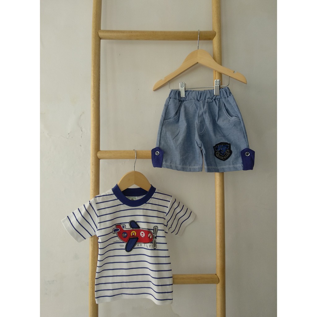 Setelan Baju Anak Cowok Keren - Bahan Adem