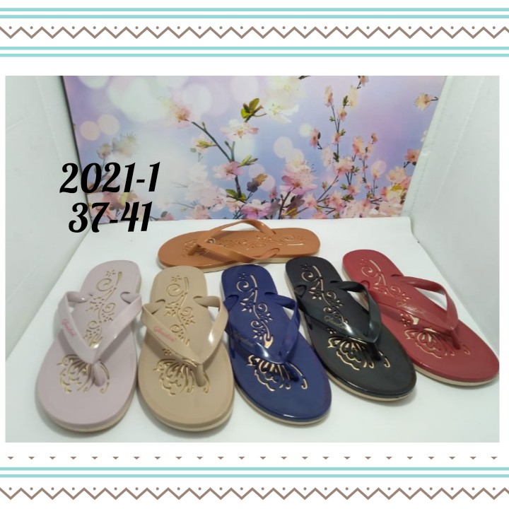 SANDAL WANITA IMPORT MODEL FLAT KASUAL NYAMAN DAN MODIS GLANZTON 2021-1 UK.37-41