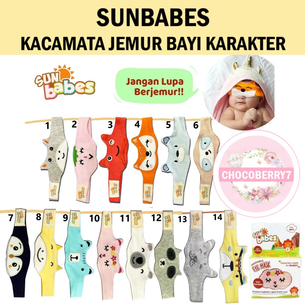 Sun babes eyemask karakter Sunbabes Karakter Kacamata Jemur Bayi