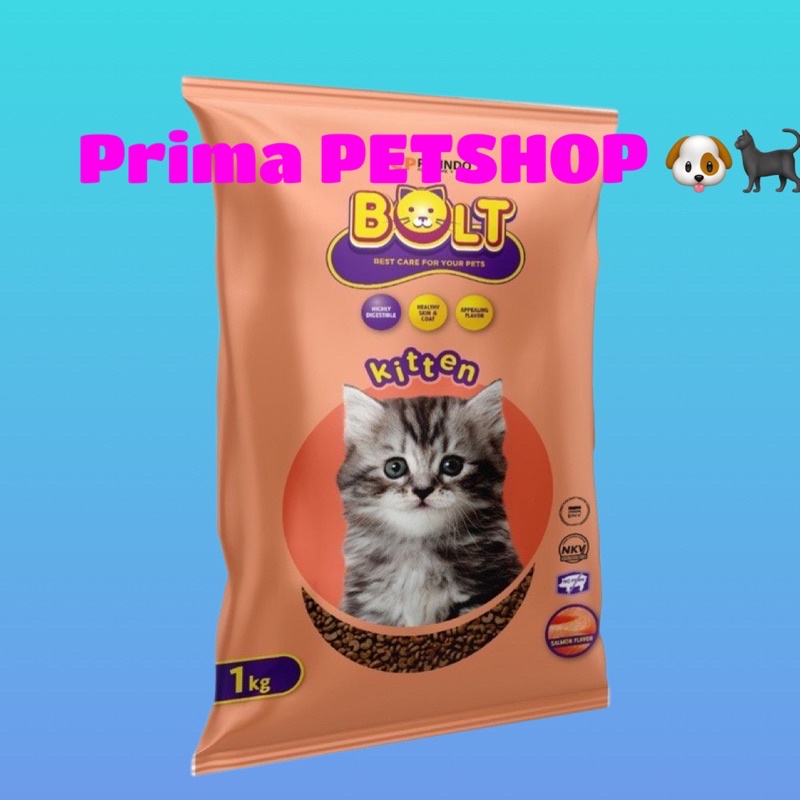 BOLT CAT KITTEN SALMON 1 kg makanan anak kucinb