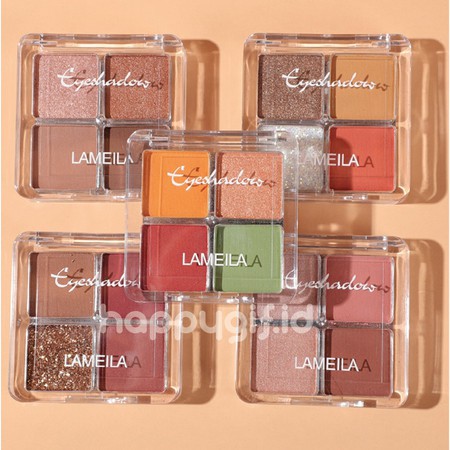 Lameila 4 Color Avocado Eyeshadow Disk Matte Shimmer Fruit Eyeshadow Palette cjr 3049