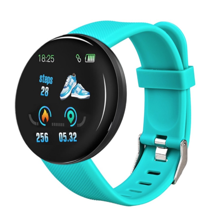 Jam Tangan Wanita &amp; Pria Smartwatch D18 Smartband Sport IP65 Anti Air IP65 untuk Fitness Tracker IP67 untuk Android/iOS