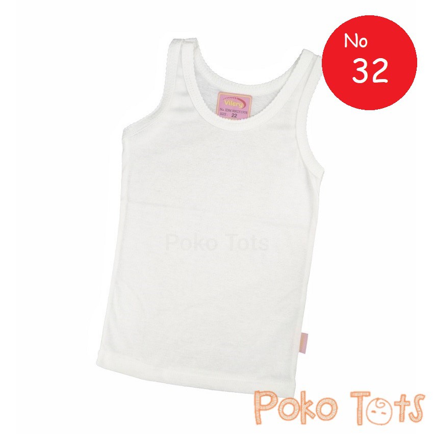 Vilery Singlet Anak Ukuran 32 Kaos Dalam Lembut