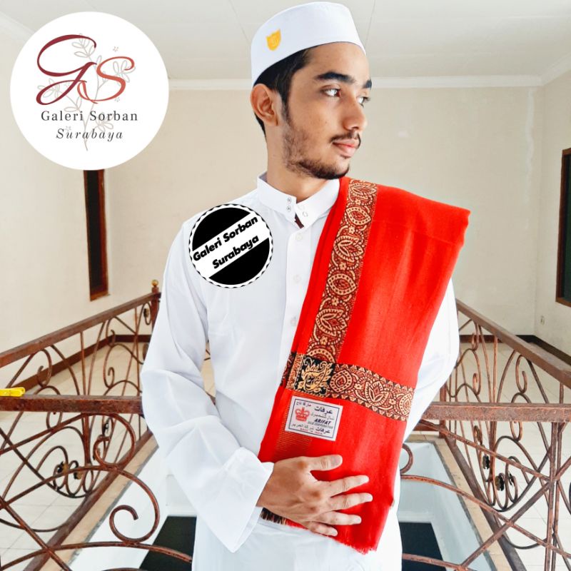 Sorban Merah Arab Arifat Kashmir