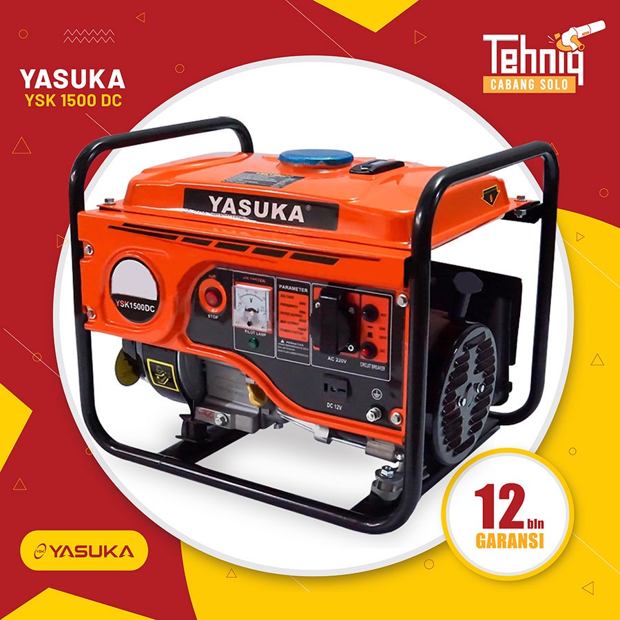 Mesin Generator Genset Listrik Bensin YASUKA 1500 DC