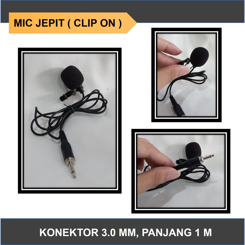 Mic Sirine Mikropon sirene, Microphone Jepit untuk Klakson Sirene Mik Condenser