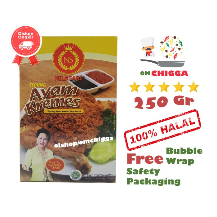 

MURAH NILASARI AYAM KREMES 250 GR || TEPUNG BUMBU INSTAN