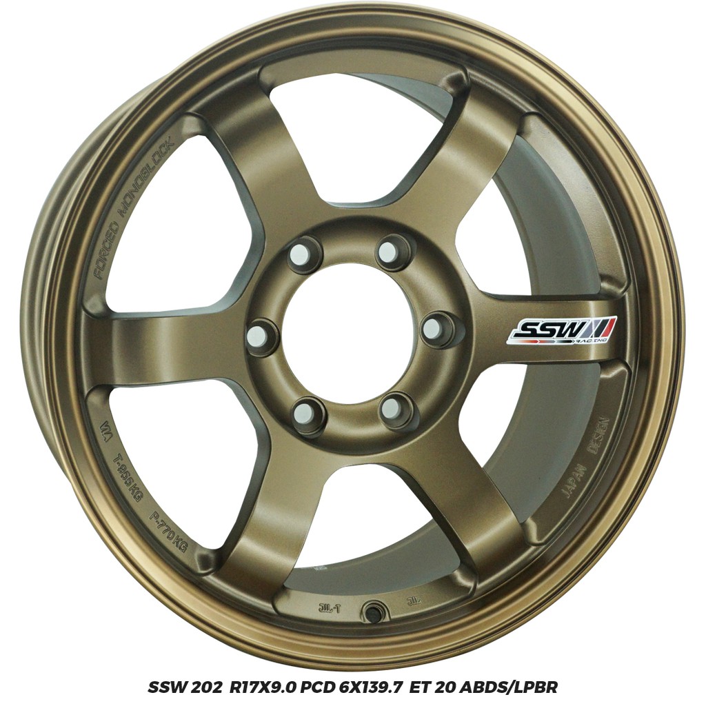Velg Mobil SSW 202 TE37 Ring 17x9.0 Pcd 6x139.7 ET.20 Bronze