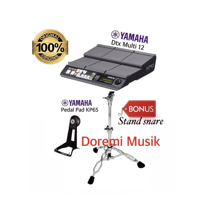 Jual Paket Dtx Multi 12 Yamaha + Pedal Kp65 Yamaha + Stand Original