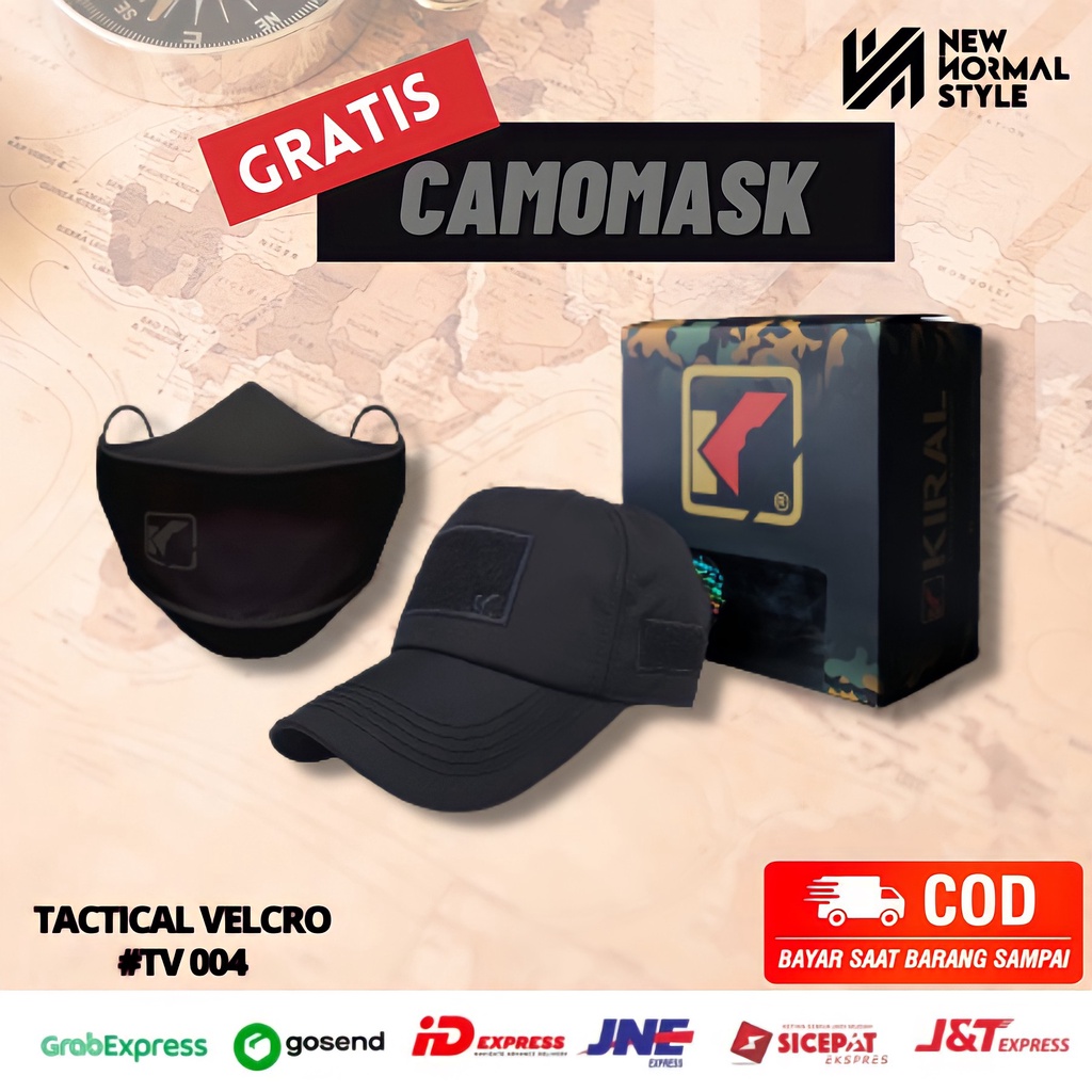 Topi Pria Distro Baseball Jaring Tactical Komando Pria Wanita Cowok Kekinian Original Keren Dewasa Murah