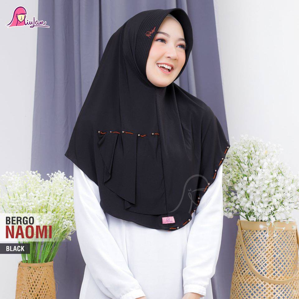 BERGO NAOMI MIULAN HIJAB-Hitam