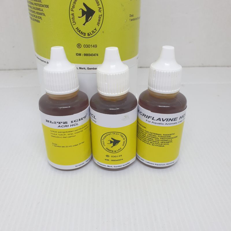 ACRIFLAVINE HCL BPC 30 ml Obat Kuning obat ikan hias obat luka jamur whitespot kutu hcl 30ml