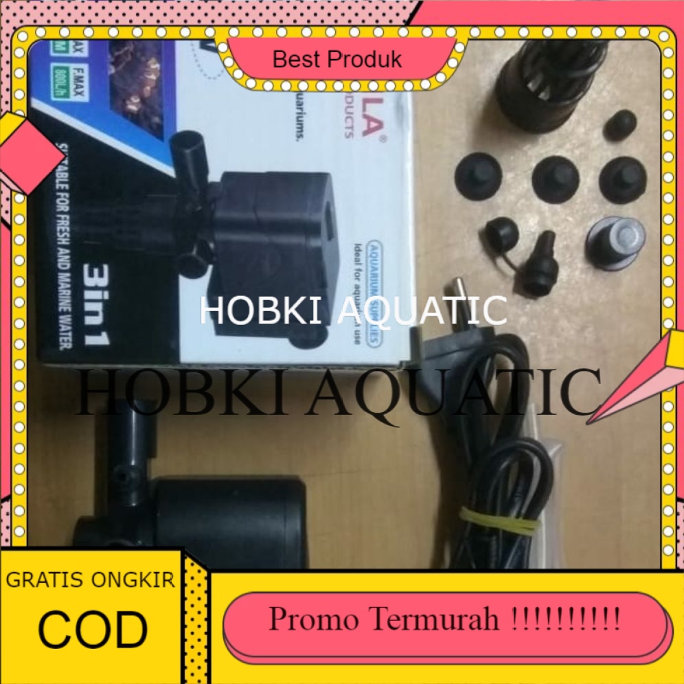 POMPA AIR AQUARIUM / POWERPUMP KANDILA KD-1200SP DILENGKAPI TERMURAH