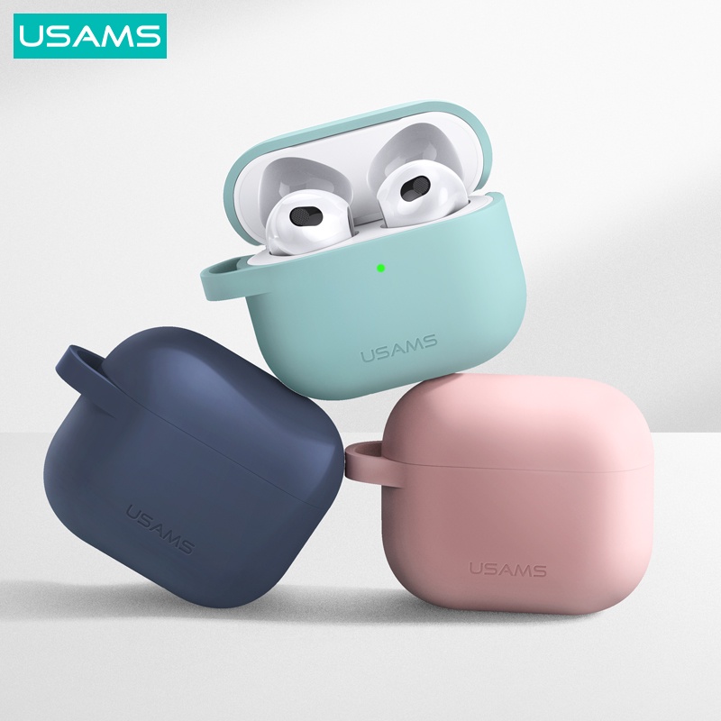 USAMS BH741 Silicone Protective Cover for AirPods 3 With Hook