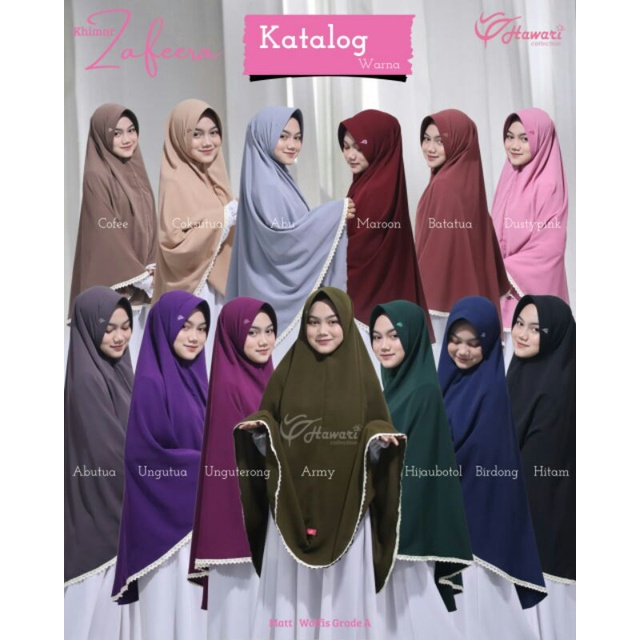 KHIMAR ZAFEERA WOLFIS SIZE L-XXL BY HAWARI