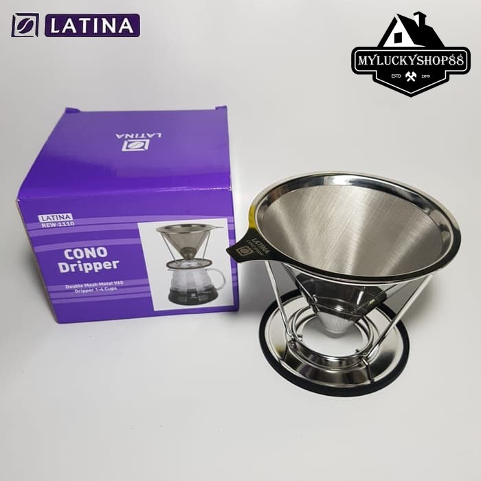 Latina REW-1110 Cono Dripper V60 Double Mesh Metal Size 02