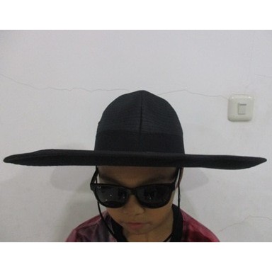 Topi Cowboy Koboy Koboi Hitam Anak &amp; Dewasa / Topi Mancing Anti Silau TOP***