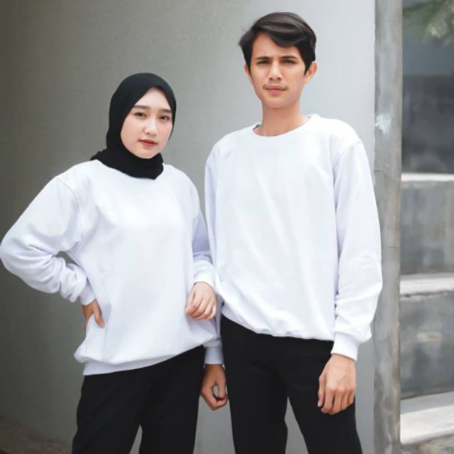 SWEATER UNISEX - O NECK BASIC SWEATER CREWNECK - SWEATER FLEECE LEMBUT - SWEATER TERLARIS