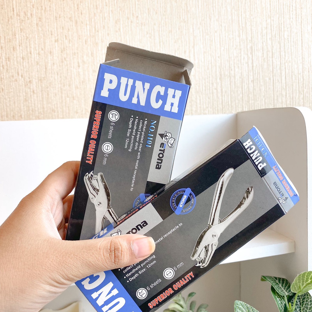 

ONE SINGLE HOLE PUNCHER PEMBOLONG KERTAS MERK ETONA KUALITAS PREMIUM TERMURAH READY STOK COD