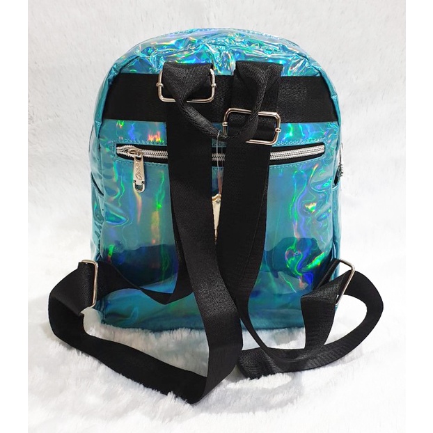 PROMO TERMURAH CUCI GUDANG Tas Ransel Fashion Hologram Magic Girls Cantik High Quality Import ( Medium 12&quot; )