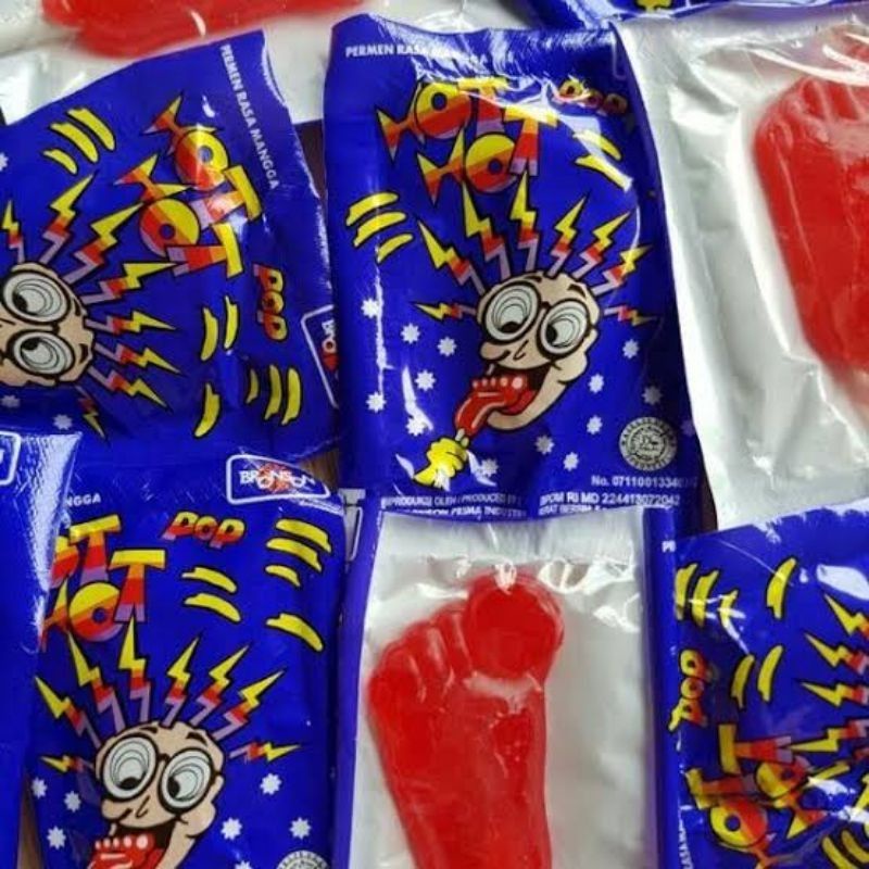 1pcs Permen Lolipop Jadul Permen Kaki Hot Hot Pop / Hot Hot Ball / Pendekar Biru