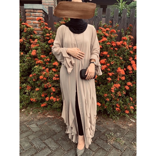ABAYA safia SHIFFON arab dub jalabiya gamis bigsize jumbo request size po shifon mesir kekinian oute