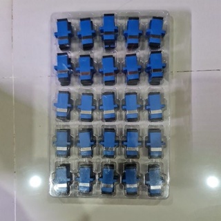 Barrel  Fiber Optic / Adapter Fiber Optic SC UPC Sambungan Fast Connector Isi 50 Pcs
