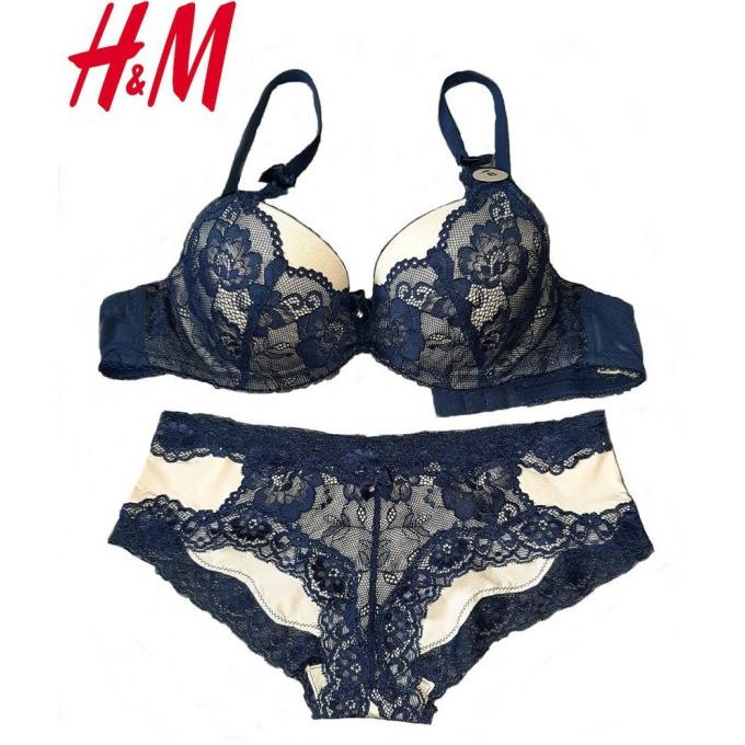 Bra Set H&M Hnm (Victoria Secret Lasenza Triumph Kimono Satin Lingerie Termurah