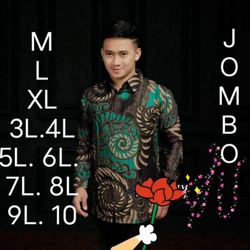 Kemeja Batik jomboo exclusive original butik Atasan Batik Seragam M L XL XXL -10XL