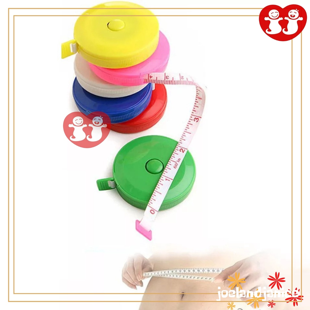 Meteran Jahit/Gulung Roll Mini Putar 150cm/Alat Ukur Multifungsi 150cm/Meteran Baju badan 1,5 meter