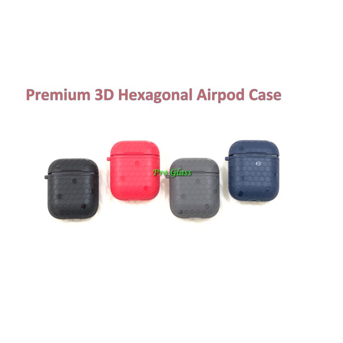 Apple Airpods Airpod Premium 3D Hexagonal Silicone Case + strap